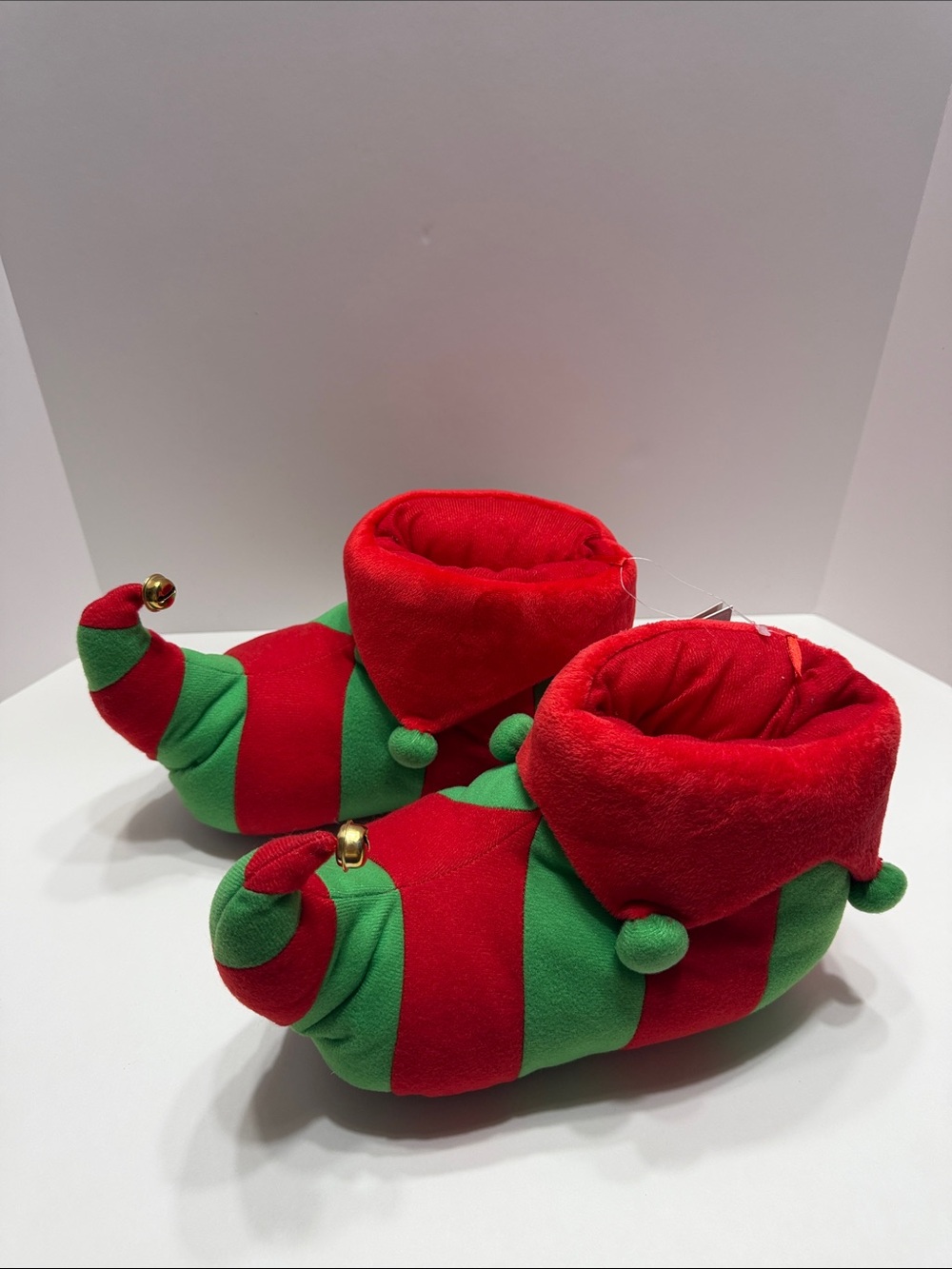 Festive Red & Green Elf Slippers for Women